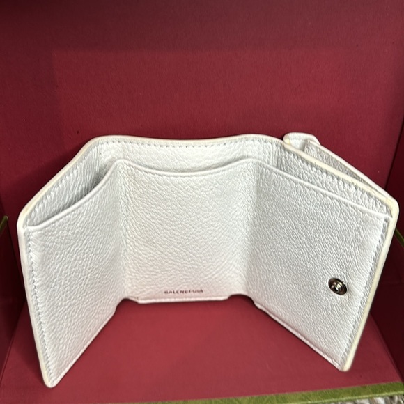 AUTHENTIC Balenciaga Papier Mini Wallet White - Picture 9 of 9